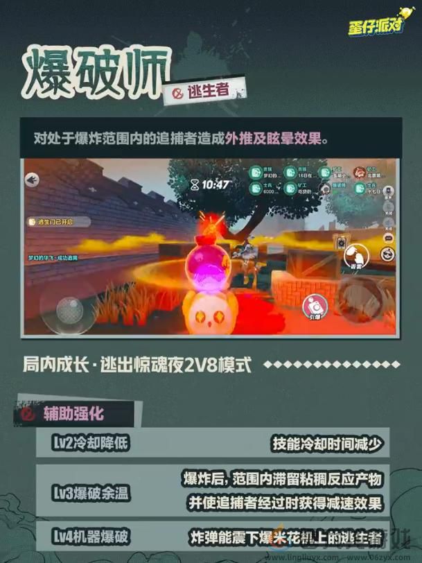 破碎的维纳斯！《蛋仔派对》逃出惊魂夜上线全新逃生者“爆破师”(图3)